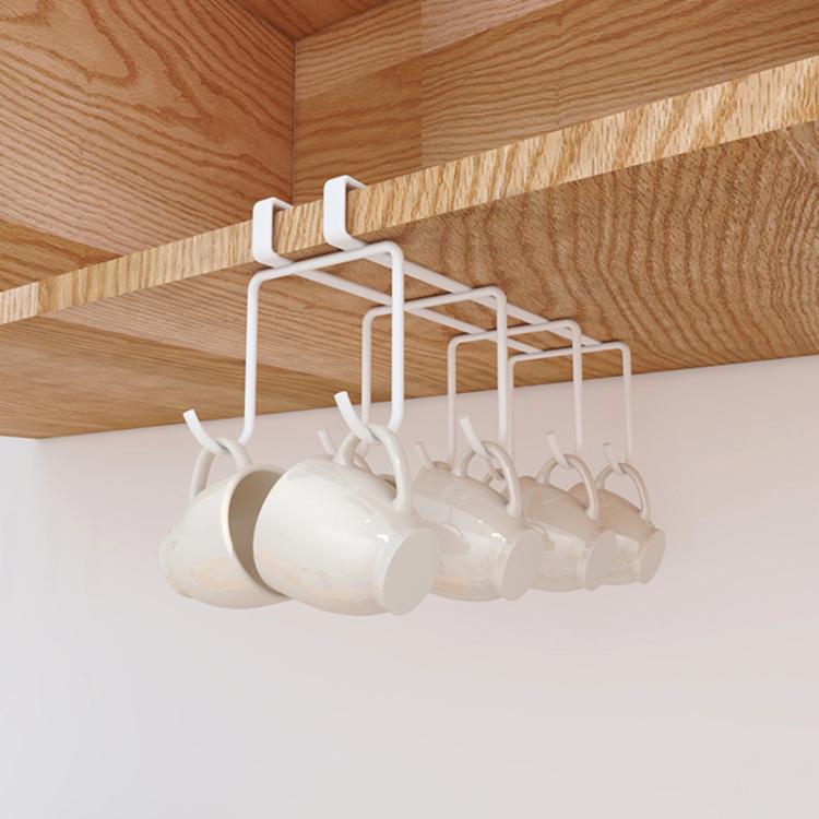 Support de tasse de séparation sans clou suspendu, égouttoir de rangement de cuisine créatif, 8 crochets