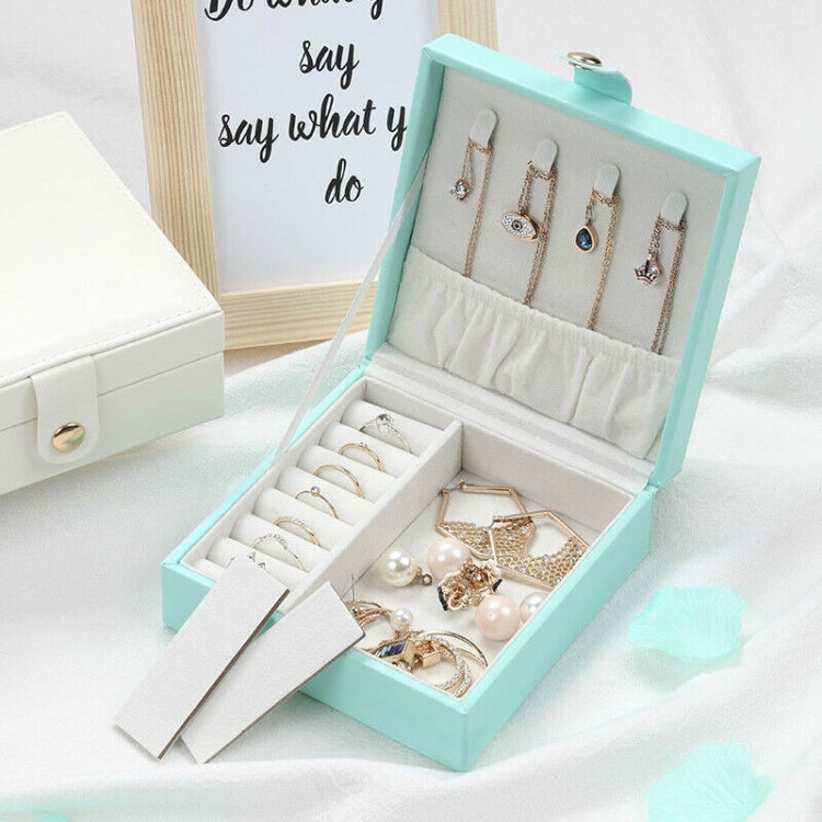 Boîte à Bijoux en Cuir Étui de Rangement Portable Organisateur de Bijoux de Voyage