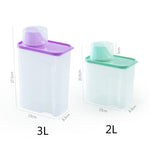 Boîte de rangement transparente en plastique pour lessive, 2L, 3L