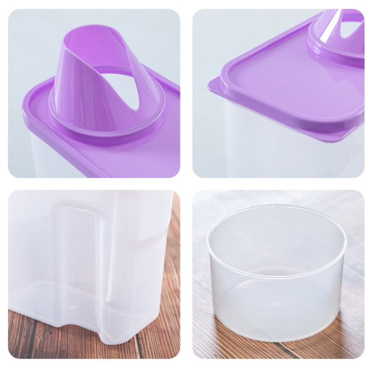 Boîte de rangement transparente en plastique pour lessive, 2L, 3L