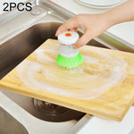 2 brosses de lavage de cuisine pour casseroles et vaisselle avec distributeur de liquide vaisselle, livraison de couleur aléatoire, brosse pour casseroles et vaisselle