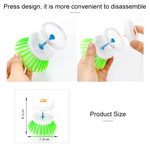 2 brosses de lavage de cuisine pour casseroles et vaisselle avec distributeur de liquide vaisselle, livraison de couleur aléatoire, brosse pour casseroles et vaisselle