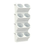 Pot de Fleur Mural pour Décoration Intérieure, Mur Végétal, Salon, Balcon, Boîte de Plantation Verte Verticale, Combinaison Stéréo de Pots Suspendus, Taille : 24x14x57 cm, 24x14x57cm(Blanc), 24x14x57cm(Vert Clair), 24x14x57cm(Vert Foncé)