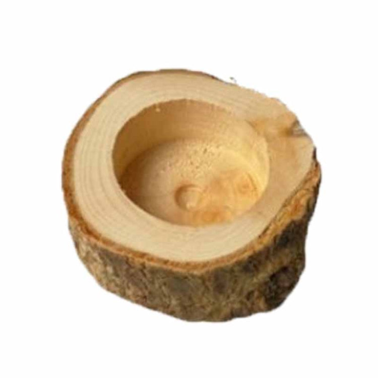 3 PCS Mini Pot de Plante Succulente en Rondin Naturel pour Décoration Maison Bureau Jardin, Porte-Bougie, Petit Bonsai, Décoration Maison, S, M, L