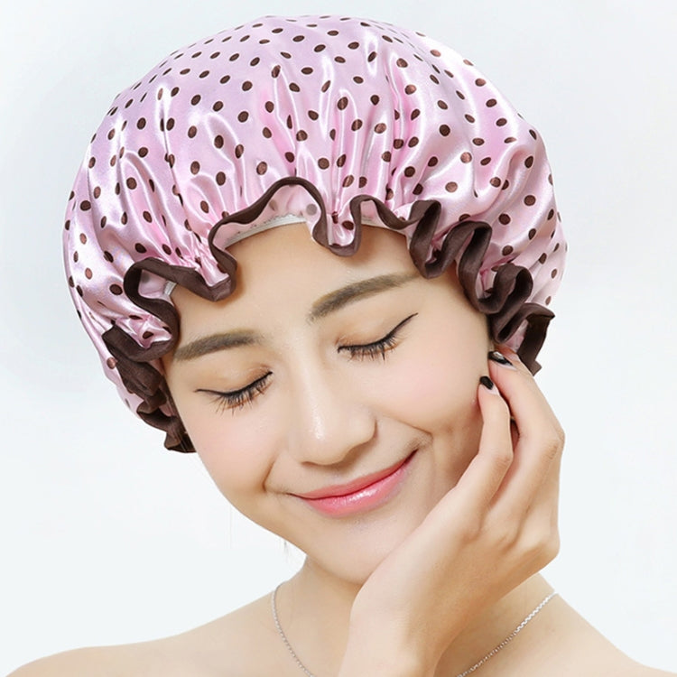 Bonnet de bain épais imperméable, double couche, couvre-cheveux de douche, accessoires pour femmes, bonnets de douche, taille : 28 cm
