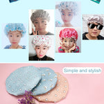Bonnet de bain épais imperméable, double couche, couvre-cheveux de douche, accessoires pour femmes, bonnets de douche, taille : 28 cm