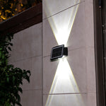 Applique murale solaire extérieure étanche, projecteurs doubles haut et bas, 4 LED, 8 LED, 6 LED