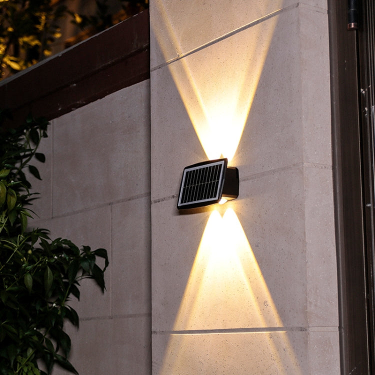 Applique murale solaire extérieure étanche, projecteurs doubles haut et bas, 4 LED, 8 LED, 6 LED