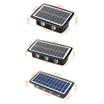 Applique murale solaire extérieure étanche, projecteurs doubles haut et bas, 4 LED, 8 LED, 6 LED