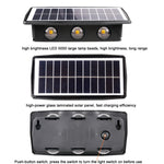 Applique murale solaire extérieure étanche, projecteurs doubles haut et bas, 4 LED, 8 LED, 6 LED