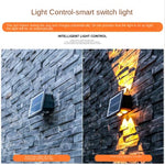 Applique murale solaire extérieure étanche, projecteurs doubles haut et bas, 4 LED, 8 LED, 6 LED