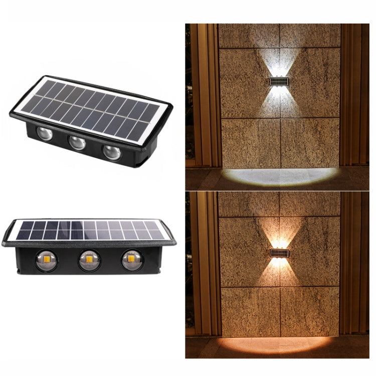 Applique murale solaire extérieure étanche, projecteurs doubles haut et bas, 4 LED, 8 LED, 6 LED