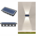 Applique murale solaire extérieure étanche, projecteurs doubles haut et bas, 4 LED, 8 LED, 6 LED