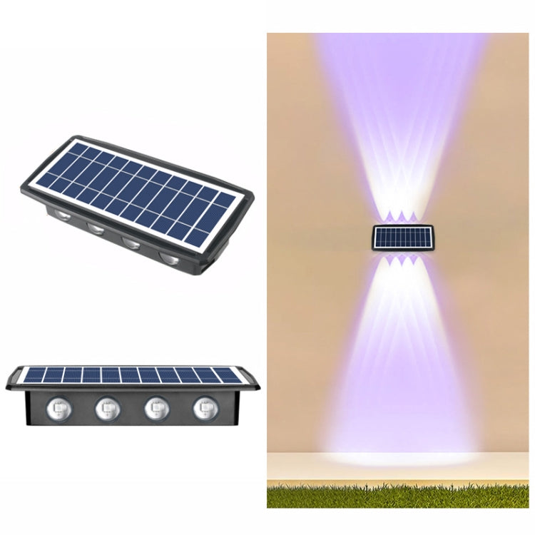 Applique murale solaire extérieure étanche, projecteurs doubles haut et bas, 4 LED, 8 LED, 6 LED