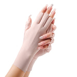 Gants de protection solaire demi-doigts en soie glacée pour femmes,Style :, Doigts séparés, Doigts liés