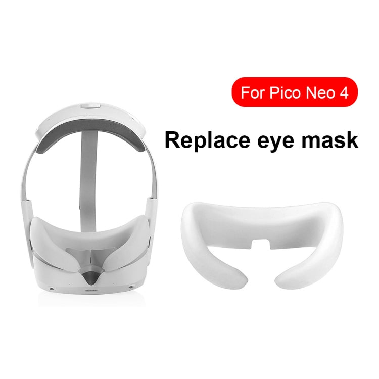 Pour Pico Neo 4 Masque oculaire en silicone pour lunettes VR, coussinet de visage, blanc