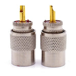 Connecteur d'antenne à cosses mâles UHF PL259 10 pièces pour câble RG8 / RG58, mâle UHF
