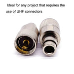 Connecteur d'antenne à cosses mâles UHF PL259 10 pièces pour câble RG8 / RG58, mâle UHF