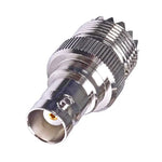 Connecteur adaptateur coaxial RF droit de type BNC Femelle vers UHF PL-259 Femelle, BNC Femelle vers UHF Femelle