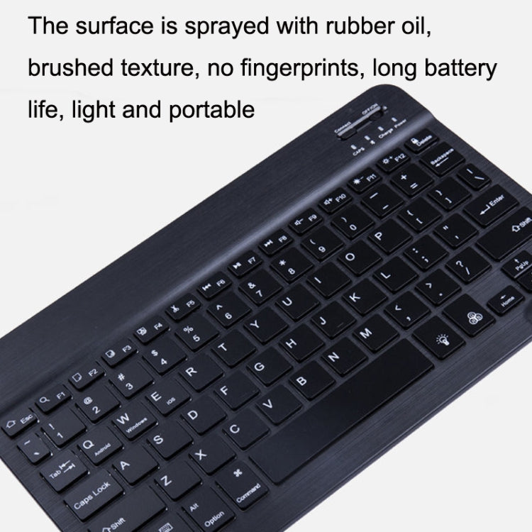 Ensemble clavier et souris Bluetooth rétroéclairé coloré RVB de 10 pouces pour téléphone portable / tablette, noir, blanc