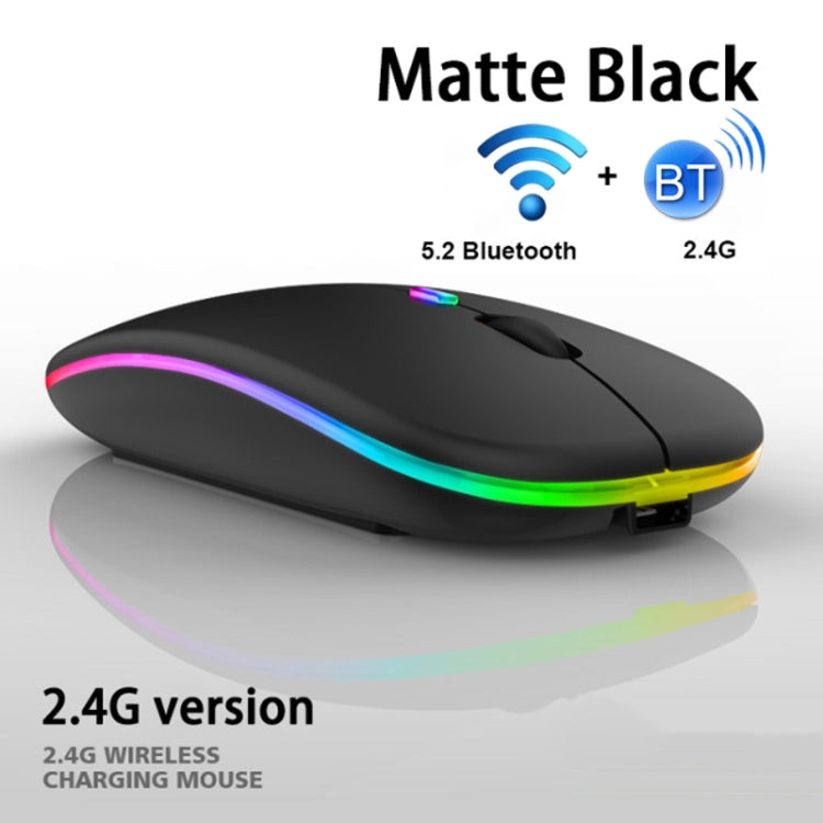 Ensemble clavier et souris Bluetooth rétroéclairé coloré RVB de 10 pouces pour téléphone portable / tablette, noir, blanc
