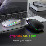 Ensemble clavier et souris Bluetooth rétroéclairé coloré RVB de 10 pouces pour téléphone portable / tablette, noir, blanc