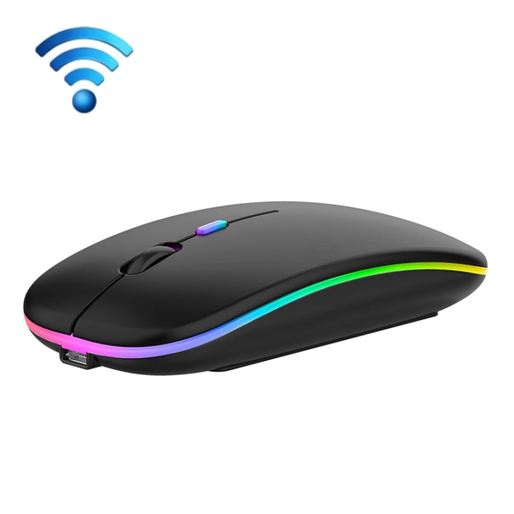 Souris silencieuse sans fil Bluetooth à double mode rétroéclairée RVB à 3 touches