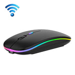 Souris silencieuse sans fil Bluetooth à double mode rétroéclairée RVB à 3 touches