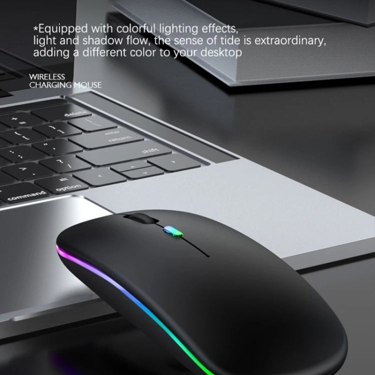 Souris silencieuse sans fil Bluetooth à double mode rétroéclairée RVB à 3 touches