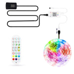 Kit Bluetooth bande lumineuse intelligente à contrôle sonore, étanche, 5050 RGB bande LED d'ambiance colorée avec télécommande 24 touches, 5M 150 LED, 5M 300 LED, 10M 300 LED, 10M 600 LED, 15M 450 LED, 20M 360 LED, 30M 540 LED