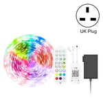 Kit Bluetooth bande lumineuse intelligente à contrôle sonore, étanche, 5050 RGB bande LED d'ambiance colorée avec télécommande 24 touches, 5M 150 LED, 5M 300 LED, 10M 300 LED, 10M 600 LED, 15M 450 LED, 20M 360 LED, 30M 540 LED