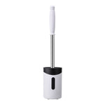 Brosse WC murale en acier inoxydable à poils souples, Blanc, Rose, Gris