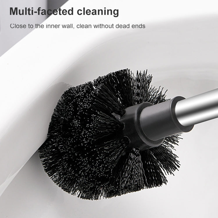 Brosse WC murale en acier inoxydable à poils souples, Blanc, Rose, Gris