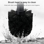 Brosse WC murale en acier inoxydable à poils souples, Blanc, Rose, Gris