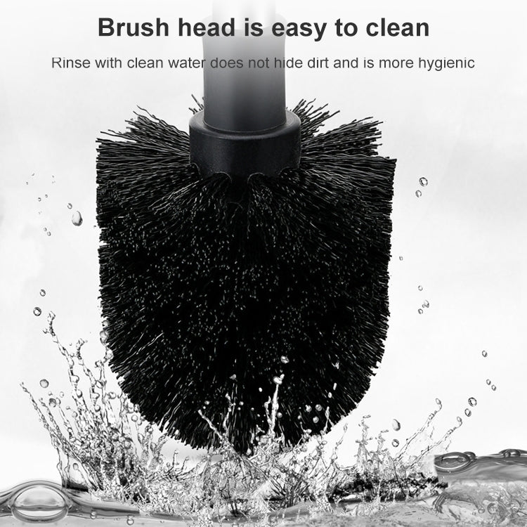 Brosse WC murale en acier inoxydable à poils souples, Blanc, Rose, Gris