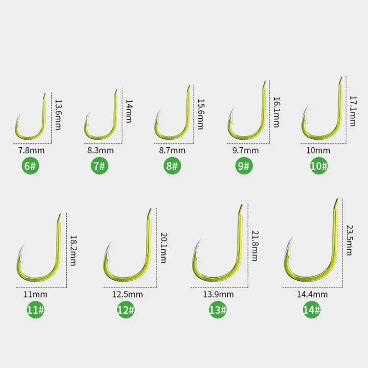 Hameçons doubles ISEAMA pour la pêche à la carpe grosse tête, pour canne à pêche à main et canne à lancer, tailles : 6, 8, 10, 12, 14