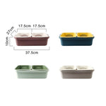 Panier de vidange carré à double couche, panier en plastique pour fruits et légumes, de cuisine et usage domestique, rouge foncé, bleu jaune, vert herbe, gris clair