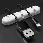 5 Pièces Ours En Silicone À 4 Trous, Organisateur Et Fixateur De Câble De Données Pour Bureau, 4 Trous