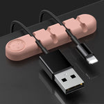 5 Pièces Ours En Silicone À 4 Trous, Organisateur Et Fixateur De Câble De Données Pour Bureau, 4 Trous
