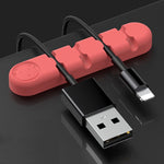 5 Pièces Ours En Silicone À 4 Trous, Organisateur Et Fixateur De Câble De Données Pour Bureau, 4 Trous