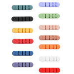 5 Pièces Ours En Silicone À 4 Trous, Organisateur Et Fixateur De Câble De Données Pour Bureau, 4 Trous