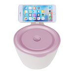 Bol de nouilles instantanées en fibre de blé créatif et pratique, boîte à déjeuner scellée avec support pour téléphone portable, rose, bleu, vert