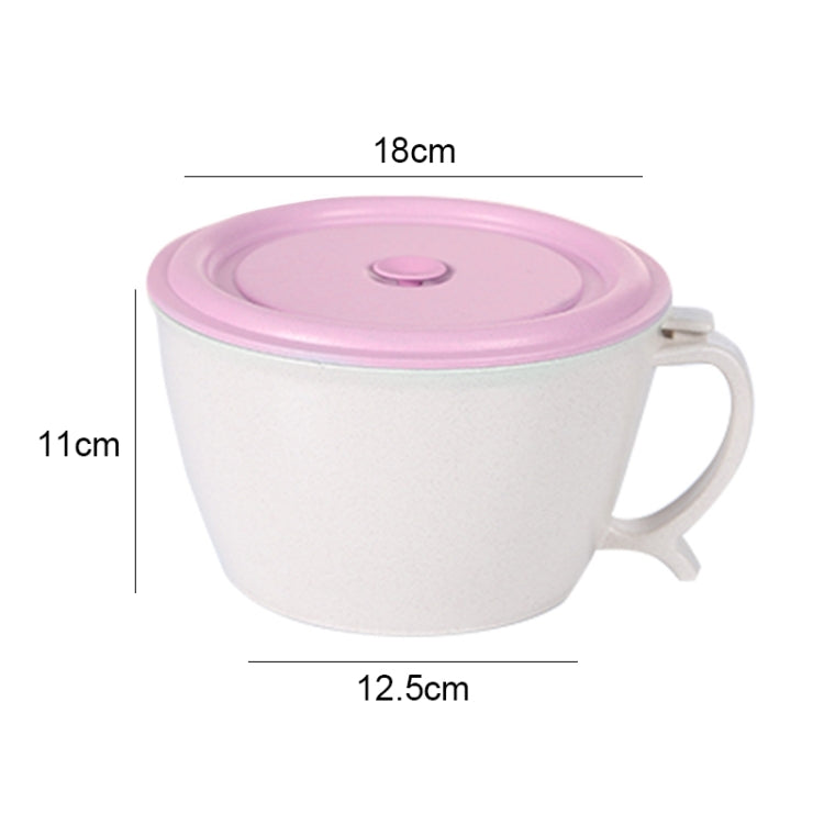 Bol de nouilles instantanées en fibre de blé créatif et pratique, boîte à déjeuner scellée avec support pour téléphone portable, rose, bleu, vert