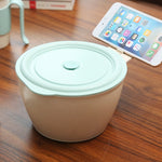 Bol de nouilles instantanées en fibre de blé créatif et pratique, boîte à déjeuner scellée avec support pour téléphone portable, rose, bleu, vert