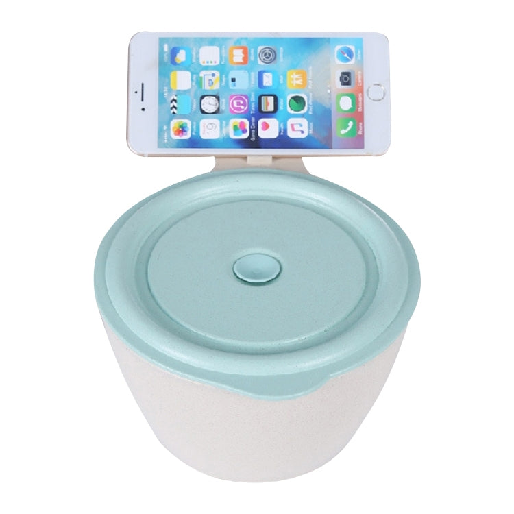Bol de nouilles instantanées en fibre de blé créatif et pratique, boîte à déjeuner scellée avec support pour téléphone portable, rose, bleu, vert