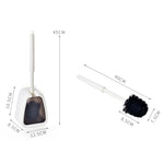 Brosse WC Murale Simple Sans Perçage, Brosse de Nettoyage pour Salle de Bain, Blanc, Noir