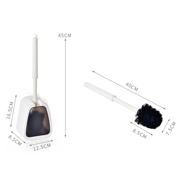 Brosse WC Murale Simple Sans Perçage, Brosse de Nettoyage pour Salle de Bain, Blanc, Noir