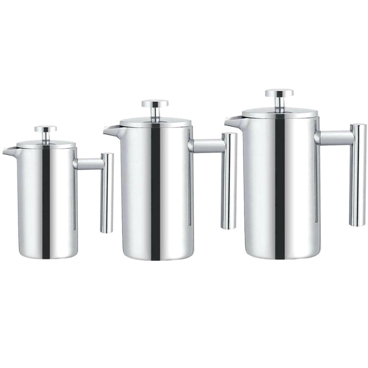 Cafetière à piston en acier inoxydable 304, pot à thé fait à la main, 350 ml, 800 ml, 1000 ml