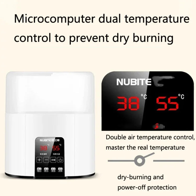 NUBITE N20 Stérilisateur chauffe-biberon double 2-en-1, Spécifications de la prise :, prise EU, prise US