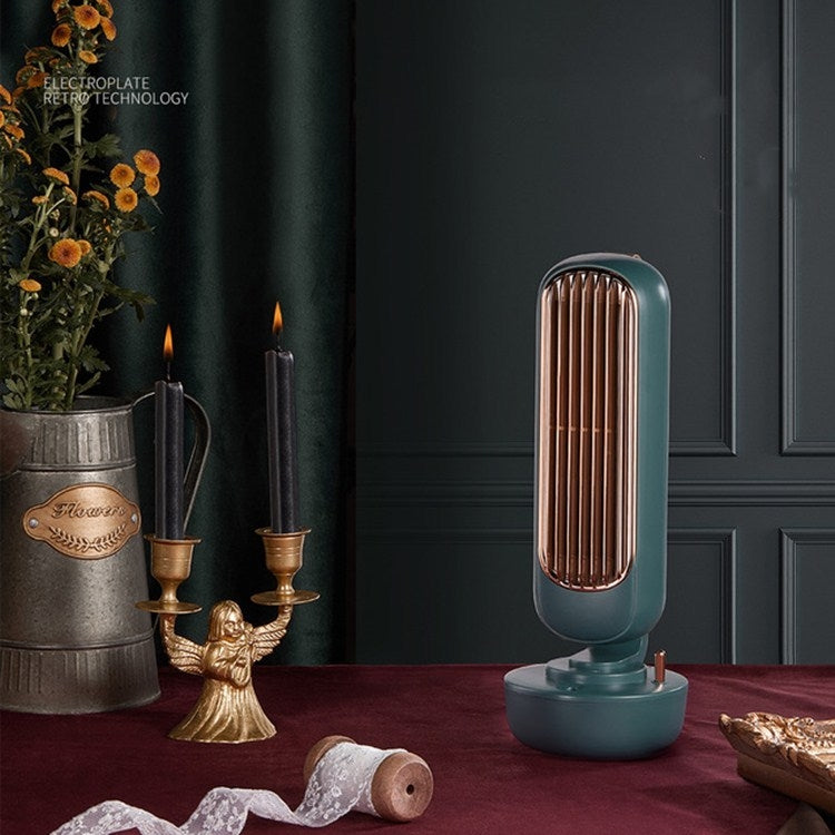 Ventilateur tour humidificateur rétro USB sans pales, refroidisseur à pulvérisation d'eau, ventilateur de bureau humidificateur
